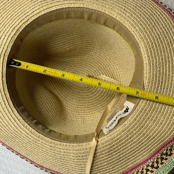 Cappelli tan western straw hat with colorful embroidered accents main image 11